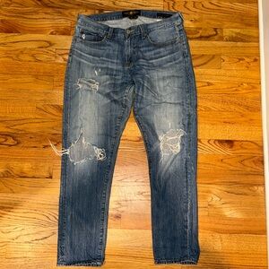 Women’s lucky brand Sienna cigarette size 8/29 ripped style jeans